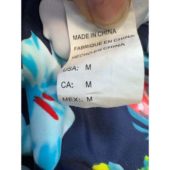 COCOSHIP Women's Retro Backless One-Piece Swimsuit Stretch Size M Multi Floral - Picture 4 of 9